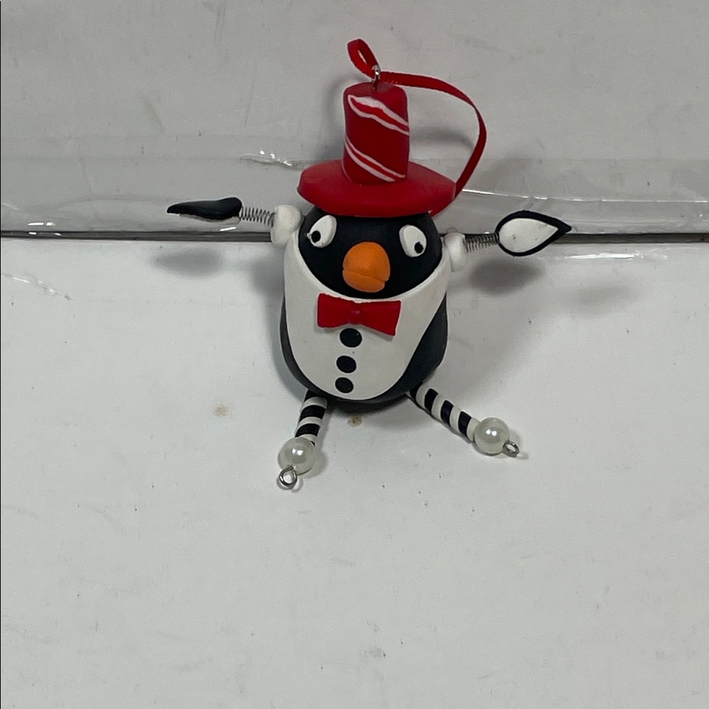 Charming Penguin Bird Toy - Red, Black, and White